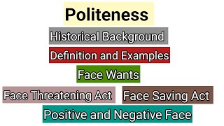 politeness theory in pragmatics | face and face wants | face saving act | face threatening act