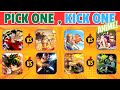 Pick One Kick One | Anime Edition | One Piece, Demon Slayer, 7 Deadly Sins, Etc.