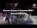 Cassava Leaves in Coconut Milk  - Health Benefits  / Kooyah KALUTO