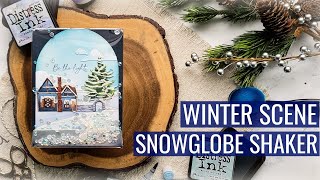 Easy Winter Scene Snow Globe Shaker Card: Snow Day