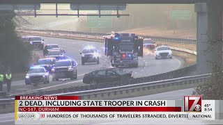 Trooper dies in head-on crash on NC-147 in Durham: NCSHP