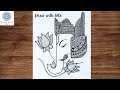 Ganesha Mandala art | Ganesh drawing | easy drawing | how to draw Ganesha | easy zentangle art