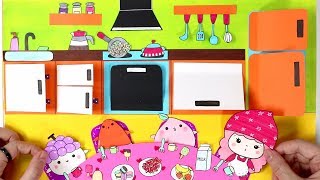 종이인형북(주방)만들기!♥상황극/ How to Make A Paper Doll Kitchen /DIY Quiet Book/손그림_예뿍