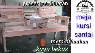 membuat meja dan kursi santai dari kayu bekas