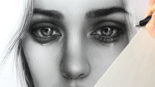 Drawing a Female Face with Tears - Sketchbook Practice