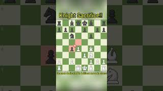 Knight Sacrifice!! In chess. Channel dedicated to brilliant move in chess #chess #brilliantmove