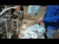 Semi automatic 4 rolls small toilet paper roll filling packing sealing machine