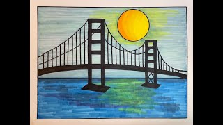 Let's Draw The Golden Gate Bridge: 3rd Grade, 4th Grade, 5th Grade Online Art Class
