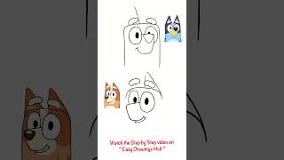 How to draw Bluey and Bingo from Bluey - Easy Drawing