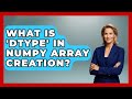 What Is 'dtype' In NumPy Array Creation? - Python Code School