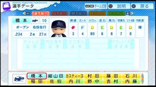 【'10パワプロ選手能力】横浜 10 橋本選手