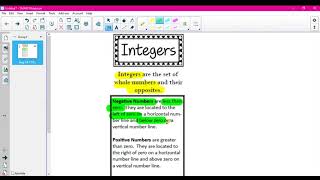 Integer Vocab/Definitions