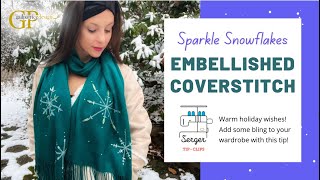 Sparkly Snowflake Embellished Coverstich