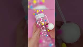 Pom Pom Clear Pencil Case with Bottle - AMAZING SCHOOL SUPPLIES - BACK TO SCHOOL HACKS AND CRAFTS