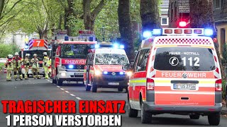 [TÖDLICHER BRAND IN EINEM WOHNHAUS] - 1 Person verstorben | Feuer von selbst erloschen | Düsseldorf