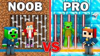 Baby Mikey NOOB vs Baby JJ PRO Prison in Minecraft - Maizen