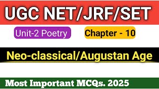 neo-classical age in english literature || neo classical age || UGC Net English paper -2 ||