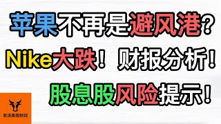 苹果不再是避风港? Nike大跌! 财报分析! 股息股风险提示!【美股分析】