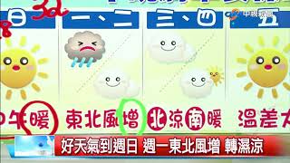 清晨東北風最強 最低溫嘉義16.3度│中視新聞 20181123