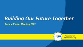 Annual Parent Meeting - January 2022
