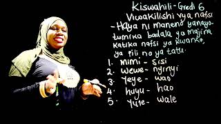 Gredi 6 Kiswahili Mwalimu Rehema   Viwakilishi vya Nafsi