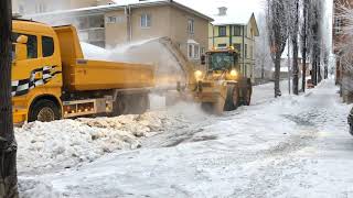 Snöröjning på Trädgårdsgatan 2018