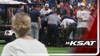 Soldier falls while rappelling from ceiling before UTSA football game at Alamodome