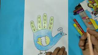 How to make easy peacock using finger