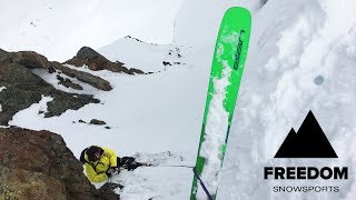 Testing Elan Ripstick 96 Skiing Steep Terrain