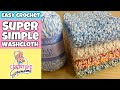 EASY CROCHET - Super Simple Washcloth Tutorial    #herrschners