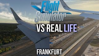 Microsoft Flight Simulator 2024 Vs Real life landing Frankfurt Airport