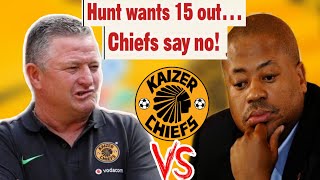 Gavin Hunt Wants To Release 15 Players, Chiefs Management Say NO.
