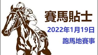 賽馬貼士 跑馬地賽事 (2022年1月19日)