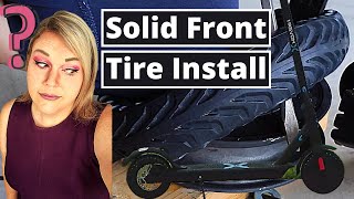 How To - Solid Front Tubeless Tire install for you Xiaomi 365 or Hover 1 Scooter (8.5 Tyre)