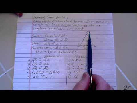 Are base angles of an isosceles triangle equal?