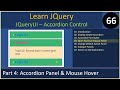 JQueryUI Accordion | Part 4 - Open Accordion Panel on Mouse Hover | JQuery Tutorials #66