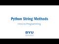 How to Use Python String Methods: lower, upper, capitalize, and title