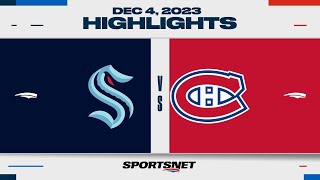 NHL Highlights | Kraken vs. Canadiens - December 4, 2023