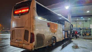 Mercedes-Benz Travego 16SHD ile karda Pülümür Geçiti inişi Can Dersim Tuncelililer 62 AAD 111