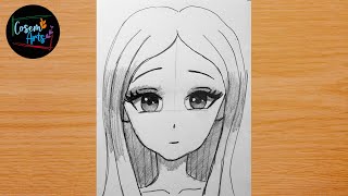 Easy Anime Drawing || How To Draw A Anime Girl Face || YouTube