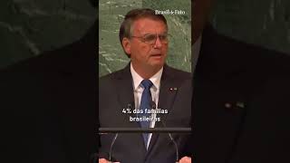 Bolsonaro fala em "queda da pobreza" e menciona Auxílio Brasil em discurso na ONU