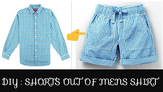 DIY CONVERT OLD MENS SHIRT INTO SHORTS\nDIY SHORTS