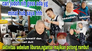 cari jodoh...⁉️aktivitas sebelum liburan, ngantar majikan potong rambut disalon vietnam||tkwtaiwan