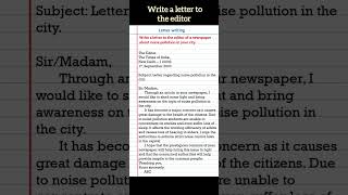 Write a letter to the editor of a newspaper complaining about the noise level  #letterwriting