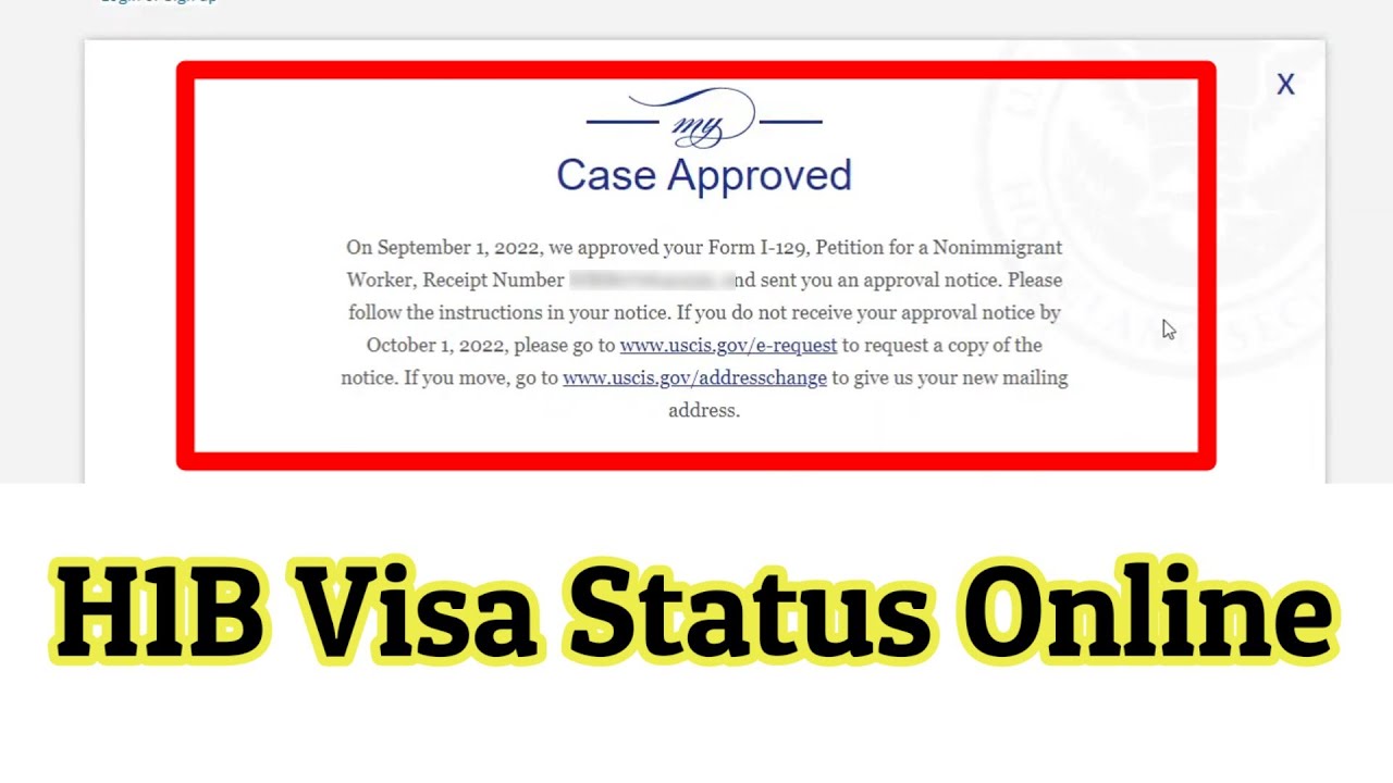 How To Check H1B Visa Status | Check H1B Visa Status Online | H1B Visa ...