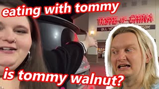 AMBERLYNN EATS WITH TOMMY \u0026 CLAIMS TOMMY ISN'T WALNUT