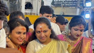 Kalvakuntla Kavitha Grand Entry Near Padma Rao Ayyappa Pooja || Ayyappa Pooja 2024 || MLC Kavitha ||