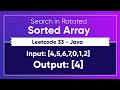 Search in Rotated Sorted Array - Leetcode 33 - Java