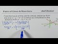 Locus of points twice the distance from one line than other