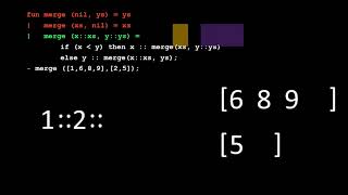 SML (Standard ML) Merge function using patterns.